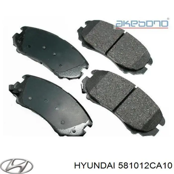581012CA10 Hyundai/Kia колодки гальмівні передні, дискові