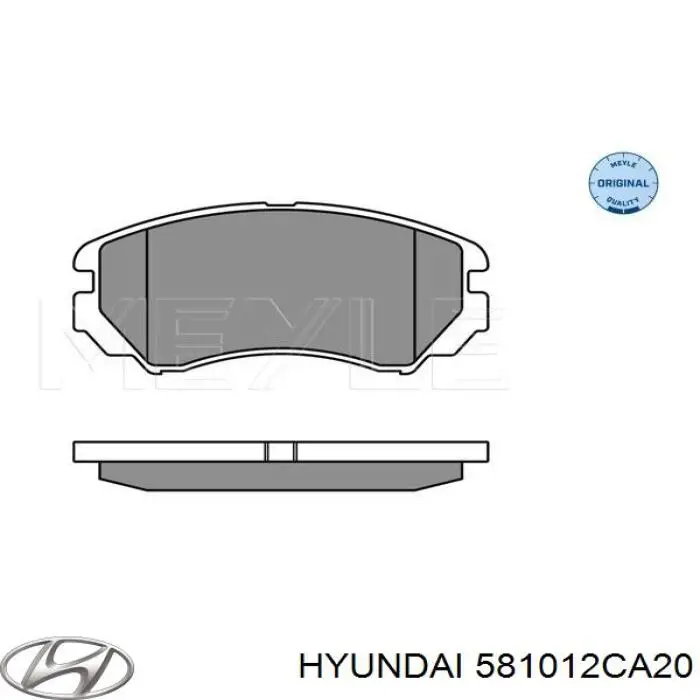 581012CA20 Hyundai/Kia колодки гальмівні передні, дискові