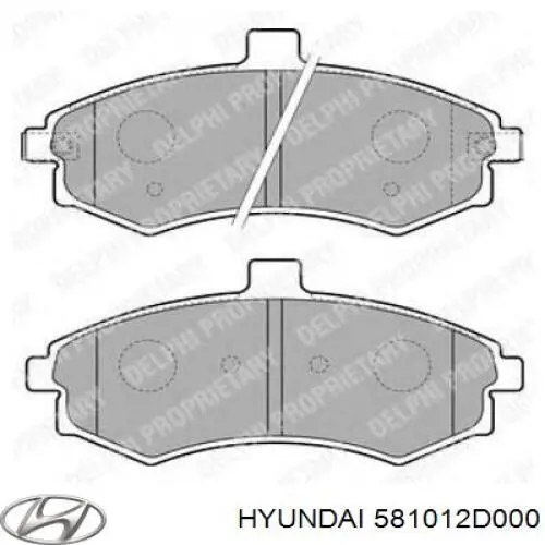 Колодки гальмівні передні, дискові 581012D000 Hyundai/Kia