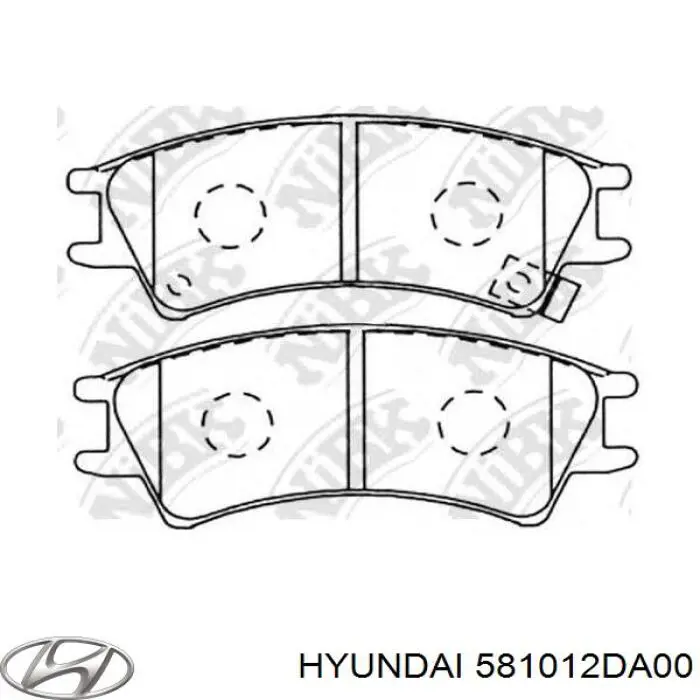 Колодки гальмівні передні, дискові 581012DA00 Hyundai/Kia