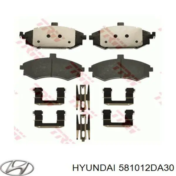 Гальмівні колодки Hyundai/Kia 581012DA30 ціна, від 18.22 USD