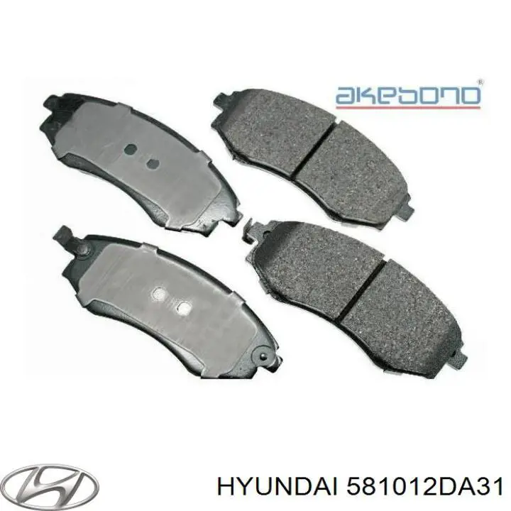 581012DA31 Hyundai/Kia колодки гальмівні передні, дискові