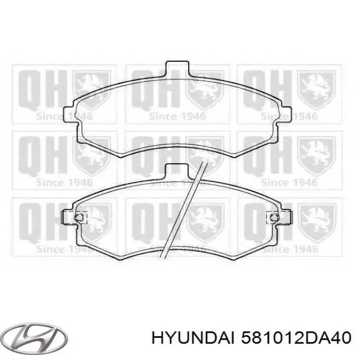 581012DA40 Hyundai/Kia Передні гальмівні колодки