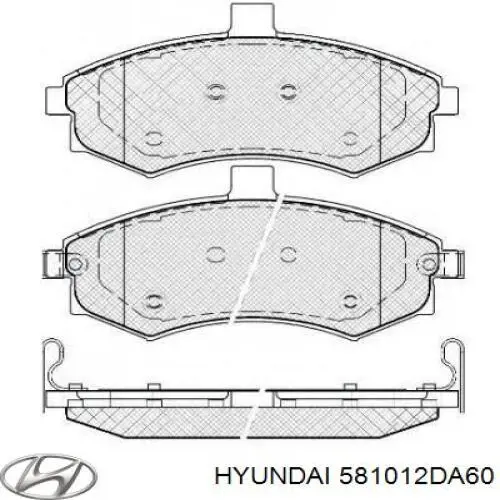 Передні тормозні колодки 581012DA60 Hyundai/Kia