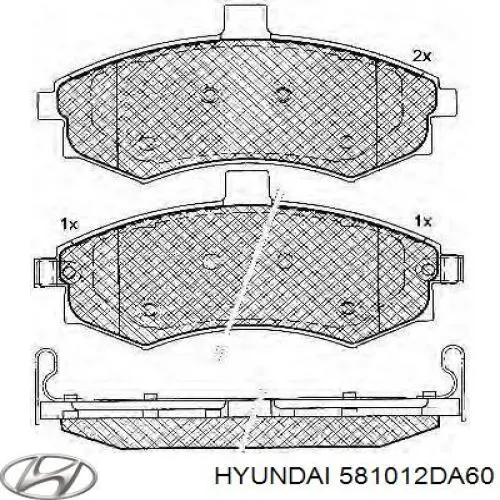 Гальмівні колодки Hyundai/Kia 581012DA60 ціна, від 19.05 USD