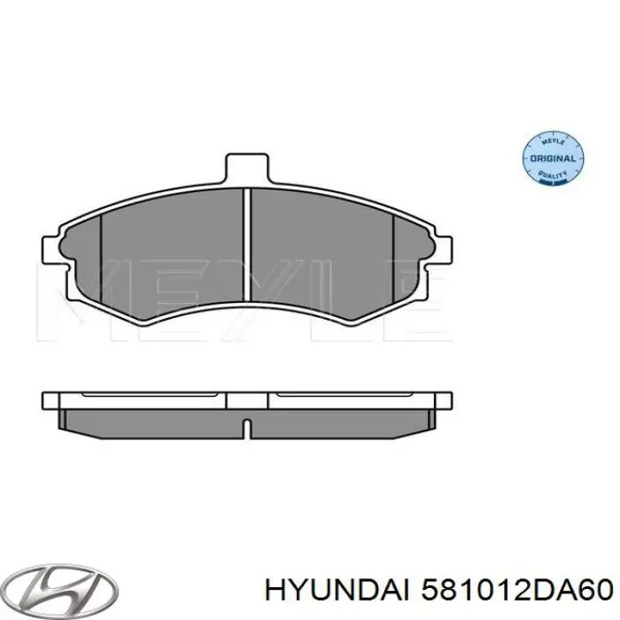 Купити 581012DA60 Hyundai/Kia Колодки гальмівні передні, дискові