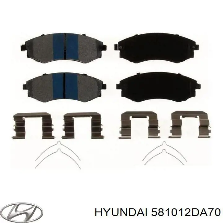 581012DA70 Hyundai/Kia колодки гальмівні передні, дискові
