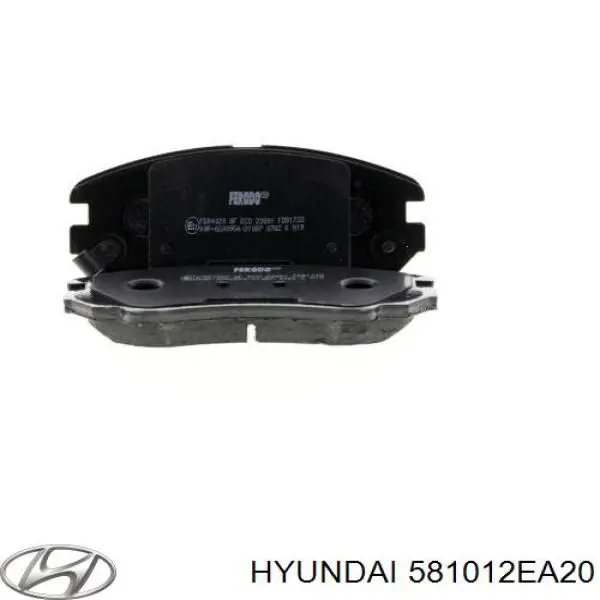 Купити 581012EA20 Hyundai/Kia Колодки гальмівні передні, дискові