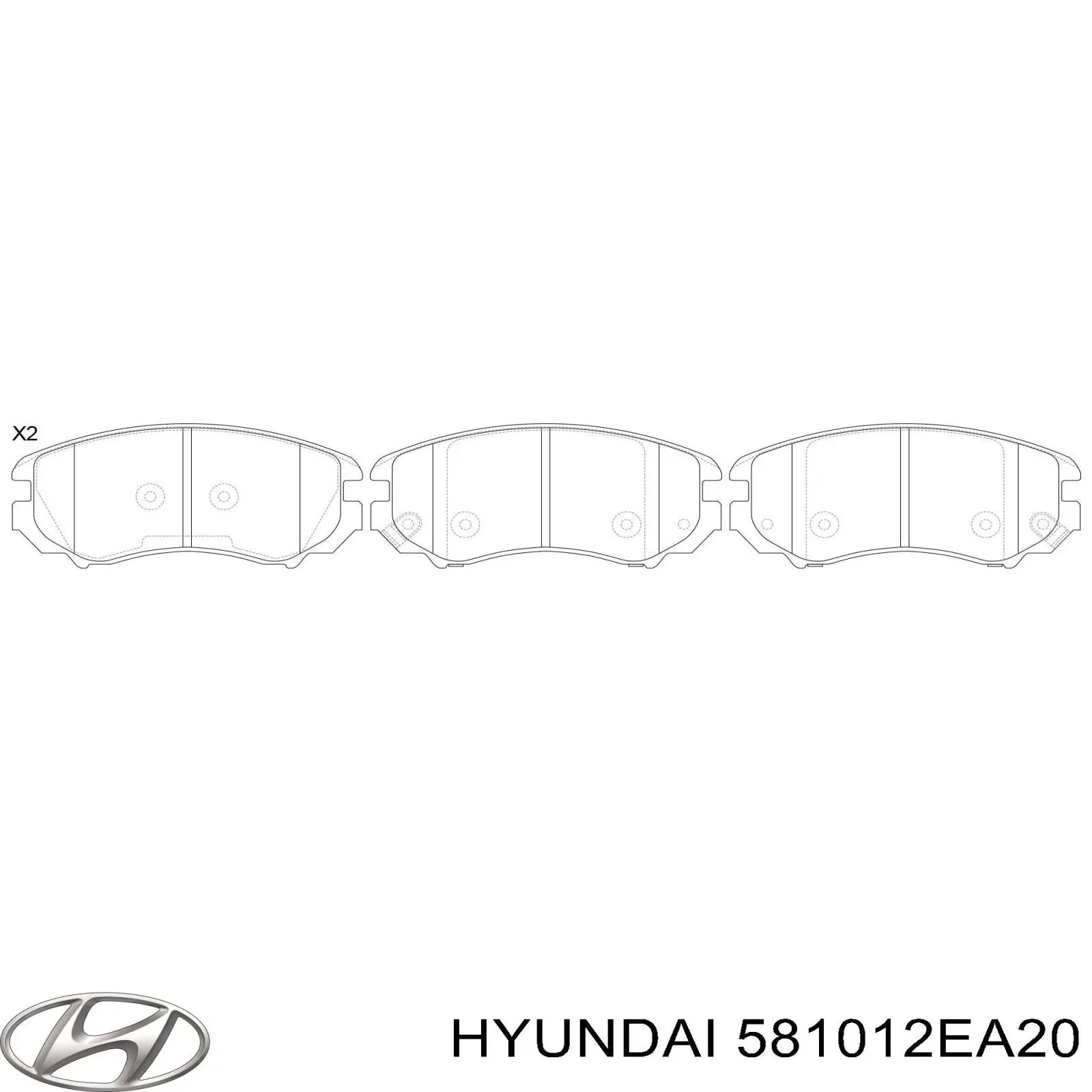 Передні тормозні колодки 581012EA20 Hyundai/Kia