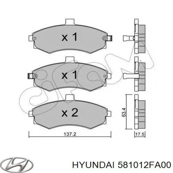 Гальмівні колодки Hyundai/Kia 581012FA00 ціна, від 16.16 USD