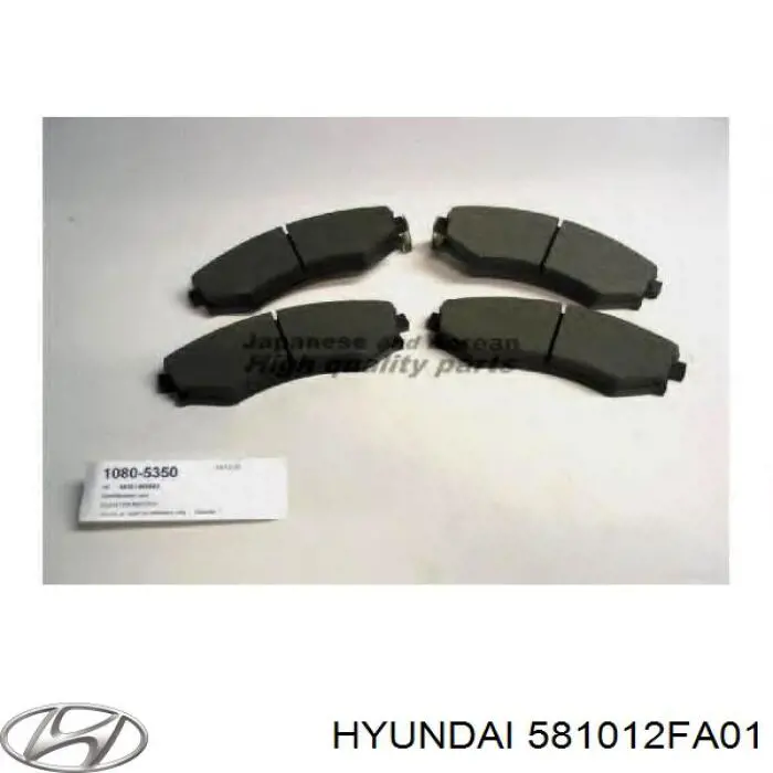 581012FA01 Hyundai/Kia колодки гальмівні передні, дискові