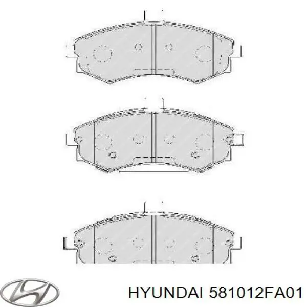 Гальмівні колодки Hyundai/Kia 581012FA01 ціна, від 16.07 USD