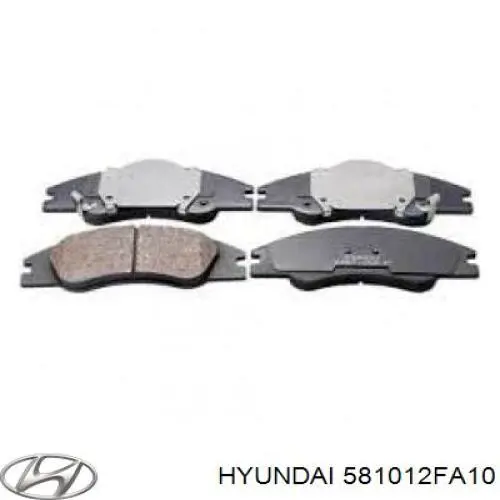 581012FA10 Hyundai/Kia колодки гальмівні передні, дискові