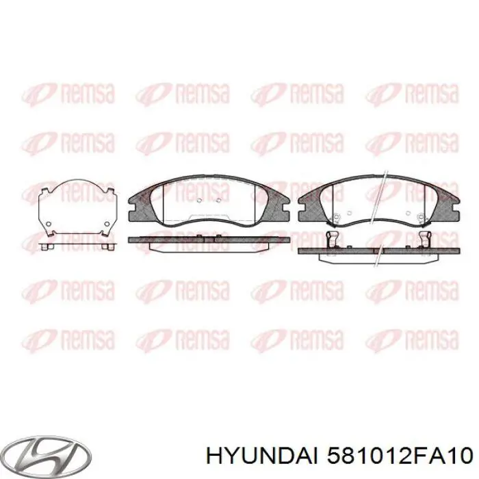 Гальмівні колодки Hyundai/Kia 581012FA10 ціна, від 20.16 USD