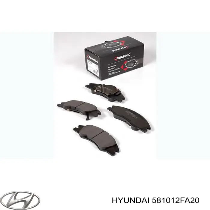 Гальмівні колодки Hyundai/Kia 581012FA20 ціна, від 23.73 USD