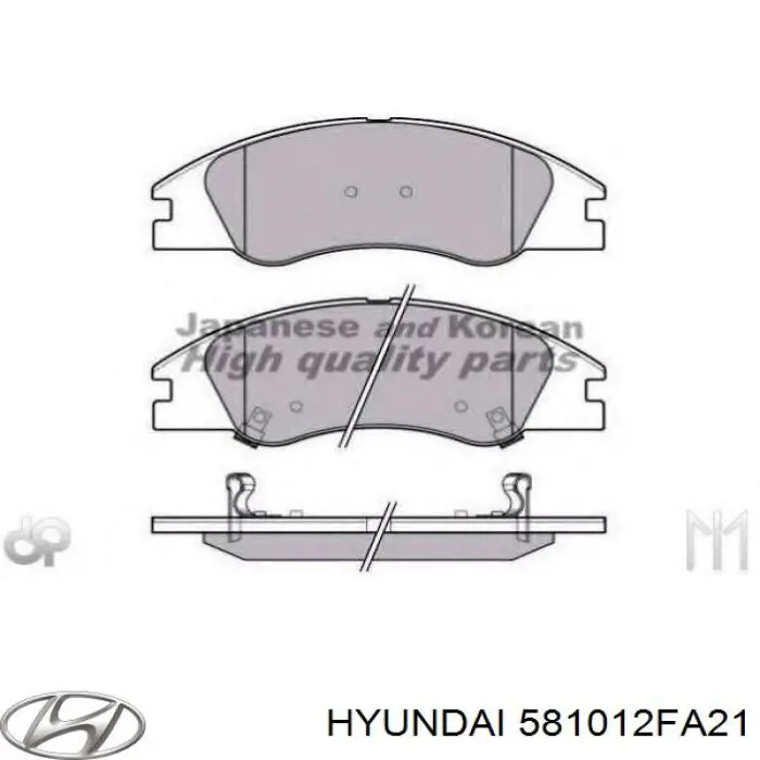 581012FA21 Hyundai/Kia колодки гальмівні передні, дискові