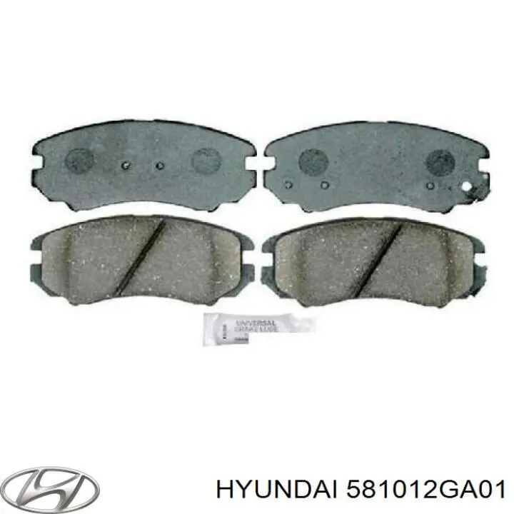 Купити 581012GA01 Hyundai/Kia Колодки гальмівні передні, дискові