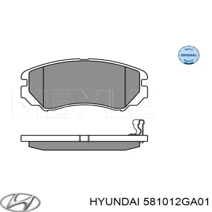 Передні тормозні колодки 581012GA01 Hyundai/Kia