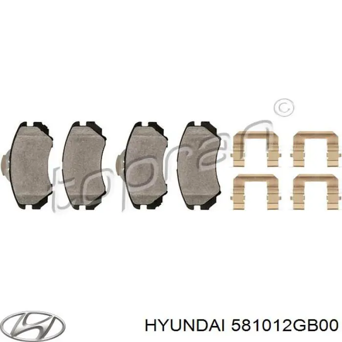 Передні тормозні колодки 581012GB00 Hyundai/Kia