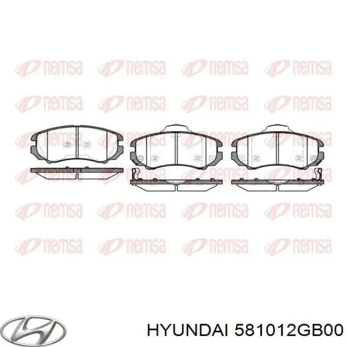 Колодки гальмівні передні, дискові 581012GB00 Hyundai/Kia