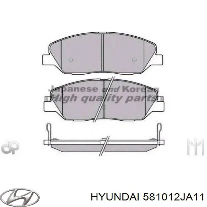 Гальмівні колодки Hyundai/Kia 581012JA11 ціна, від 20.61 USD