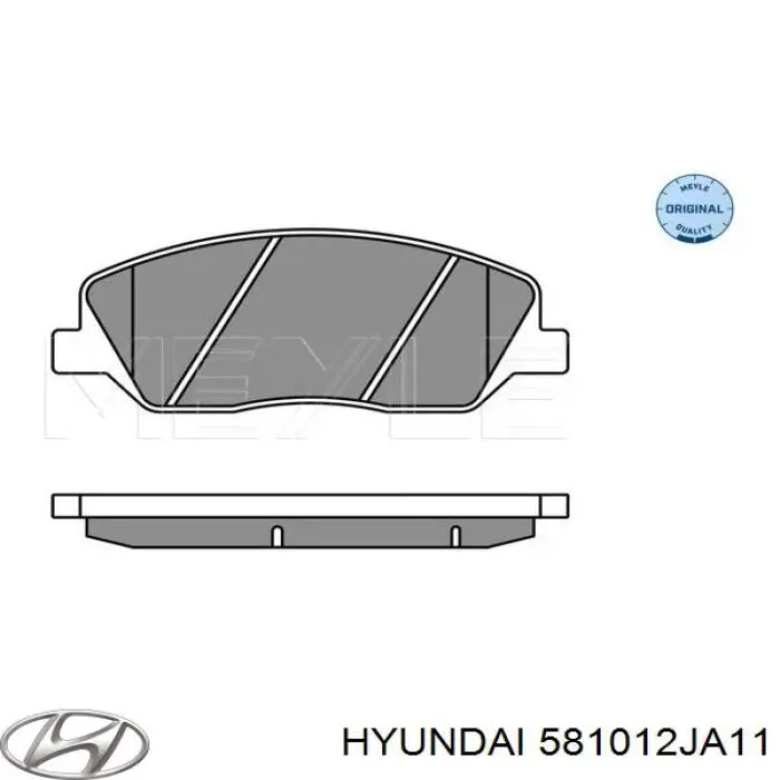 Купити 581012JA11 Hyundai/Kia Колодки гальмівні передні, дискові