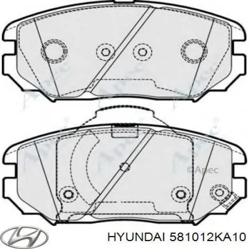 Передні тормозні колодки 581012KA10 Hyundai/Kia