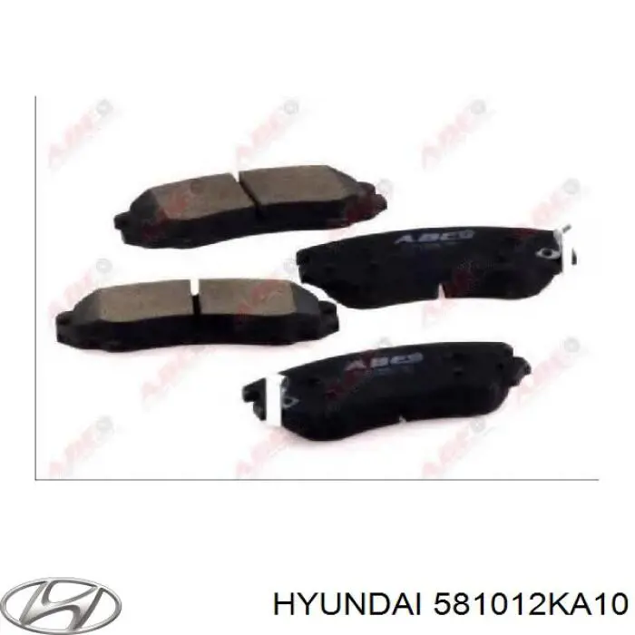 581012KA10 Hyundai/Kia колодки гальмівні передні, дискові
