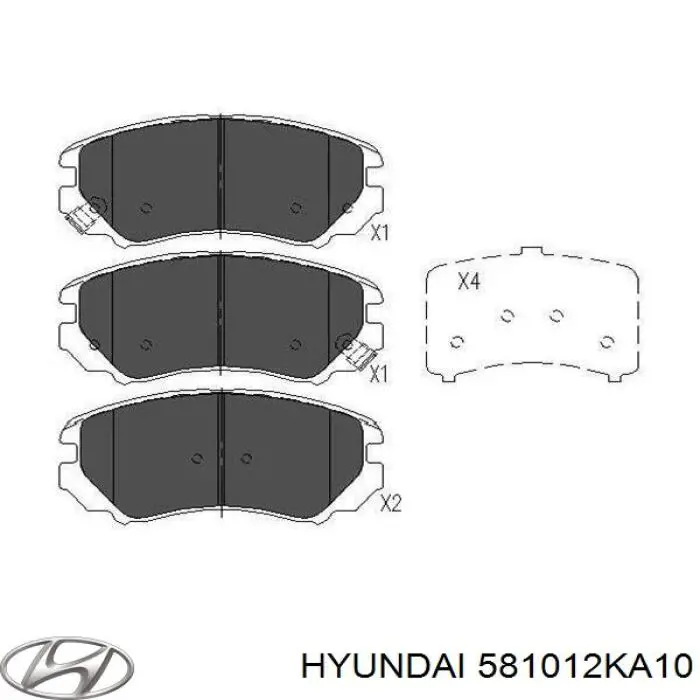 Гальмівні колодки Hyundai/Kia 581012KA10 ціна, від 23.00 USD