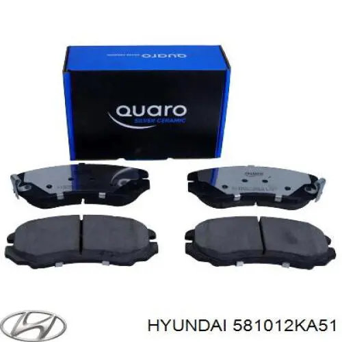 Купити 581012KA51 Hyundai/Kia Колодки гальмівні передні, дискові