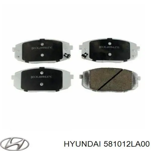 581012LA00 Hyundai/Kia колодки гальмівні передні, дискові