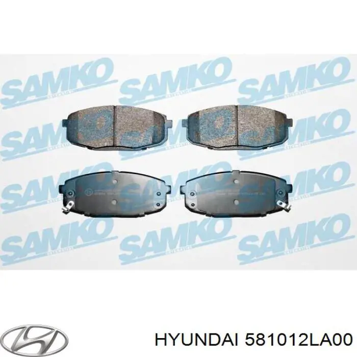 Купити 581012LA00 Hyundai/Kia Колодки гальмівні передні, дискові
