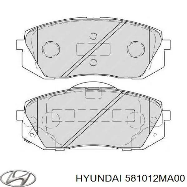 Купити 581012MA00 Hyundai/Kia Колодки гальмівні передні, дискові