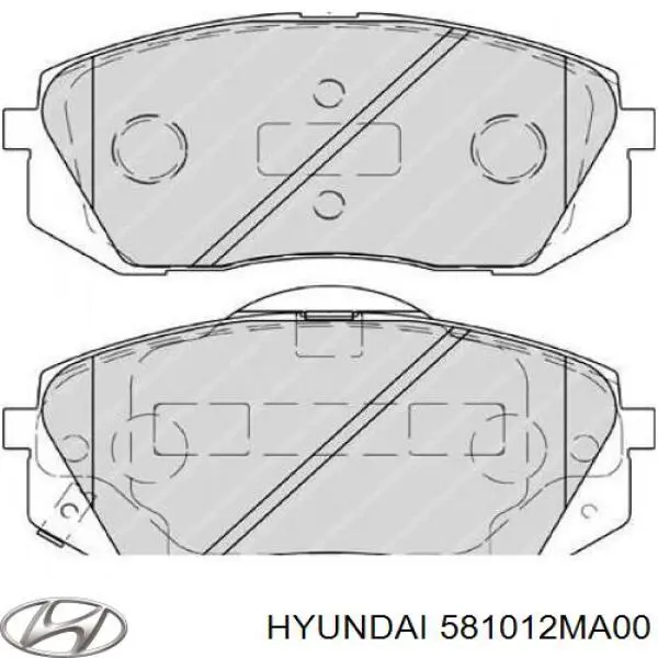 Тормозні колодки Hyundai/Kia 581012MA00