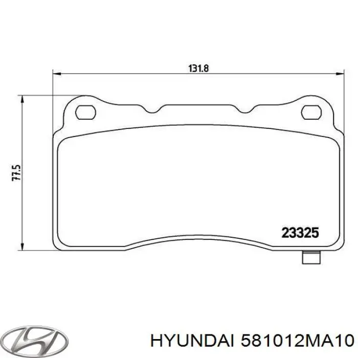 Гальмівні колодки Hyundai/Kia 581012MA10 ціна, від 56.38 USD