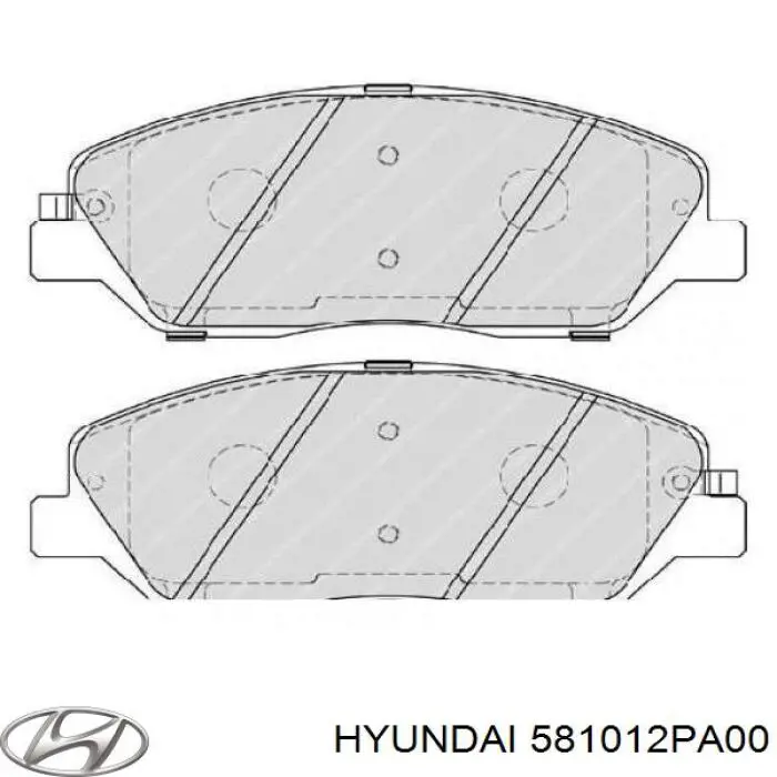581012PA00 Hyundai/Kia колодки гальмівні передні, дискові