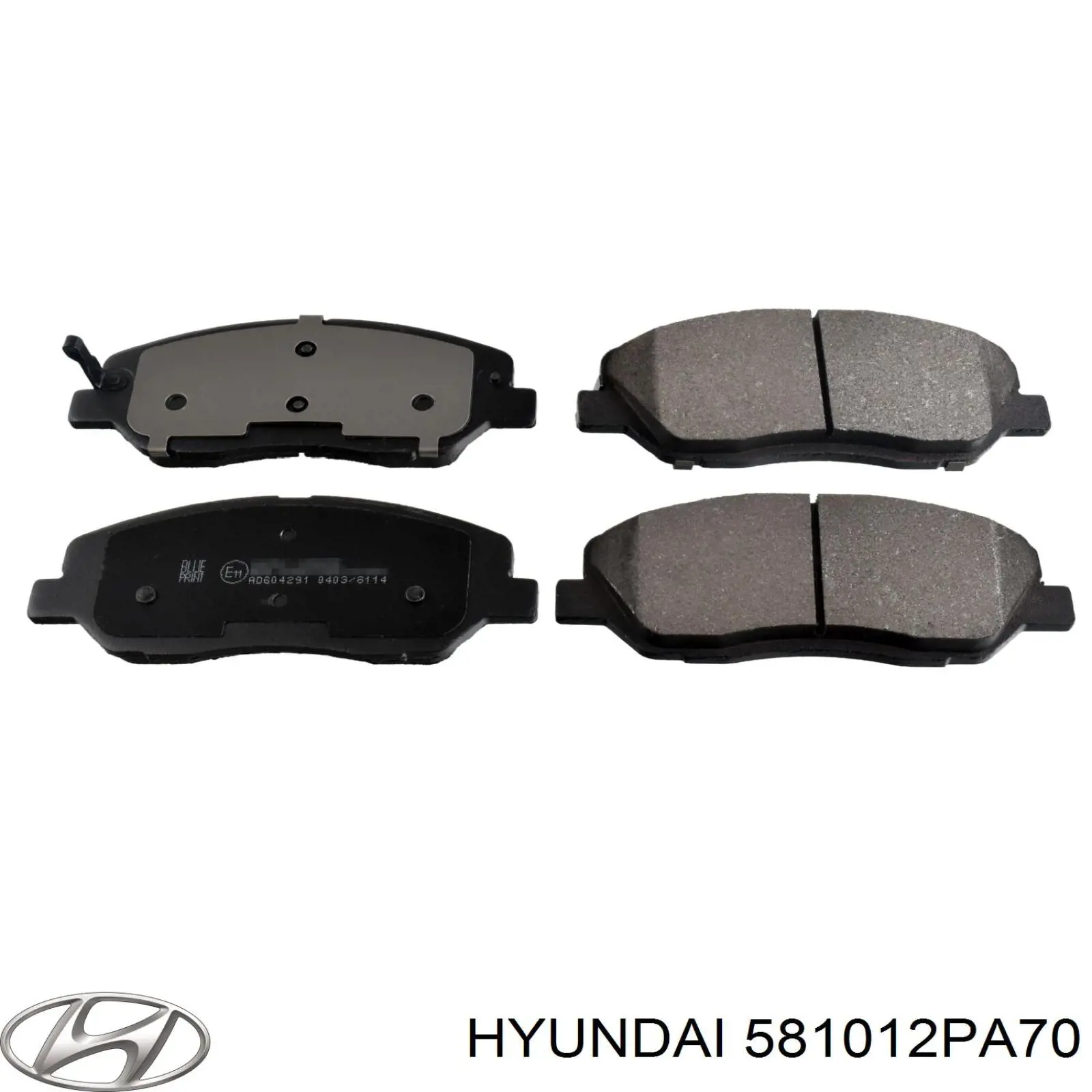 Купити 581012PA70 Hyundai/Kia Колодки гальмівні передні, дискові