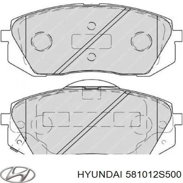 Передні тормозні колодки 581012S500 Hyundai/Kia