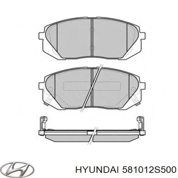 Колодки гальмівні передні, дискові 581012S500 Hyundai/Kia