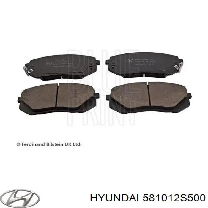 Купити 581012S500 Hyundai/Kia Колодки гальмівні передні, дискові