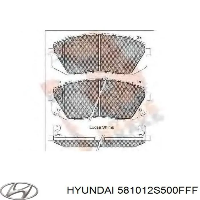 Купити 581012S500FFF Hyundai/Kia Колодки гальмівні передні, дискові