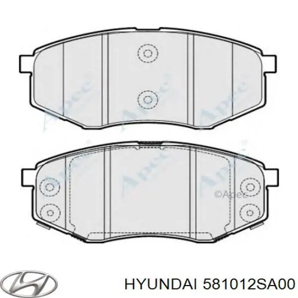 Купити 581012SA00 Hyundai/Kia Колодки гальмівні передні, дискові