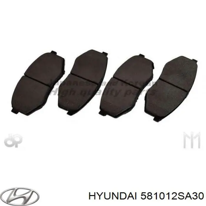 Колодки гальмівні передні, дискові 581012SA30 Hyundai/Kia