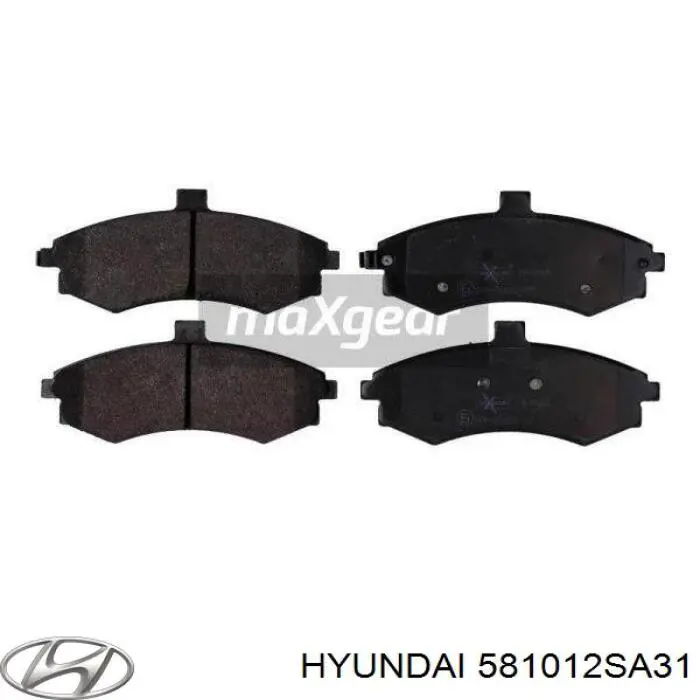 Купити 581012SA31 Hyundai/Kia Колодки гальмівні передні, дискові