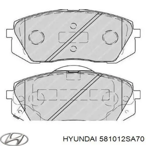 581012SA70 Hyundai/Kia колодки гальмівні передні, дискові