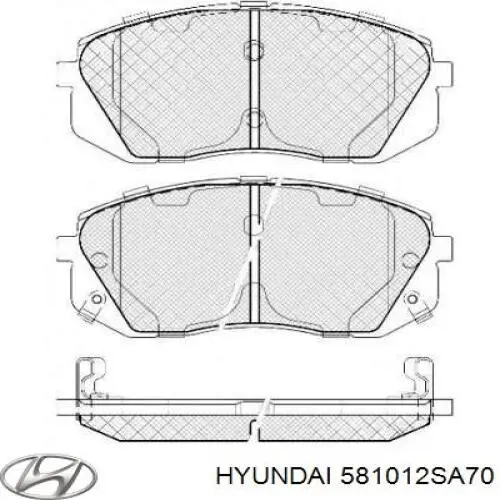 Передні тормозні колодки 581012SA70 Hyundai/Kia