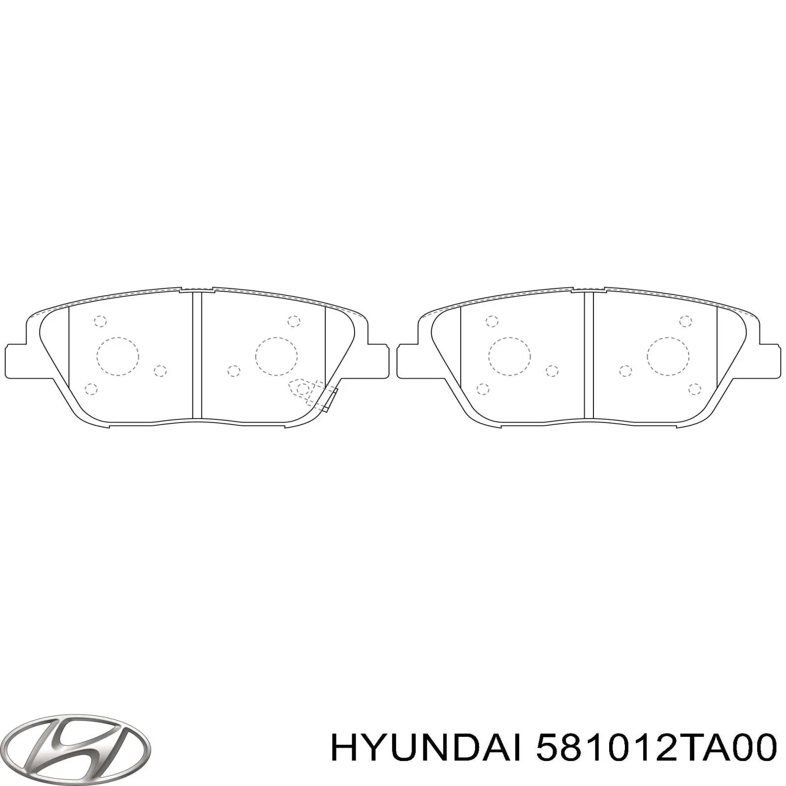 Купити 581012TA00 Hyundai/Kia Колодки гальмівні передні, дискові