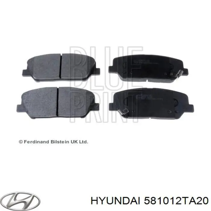 581012TA20 Hyundai/Kia колодки гальмівні передні, дискові