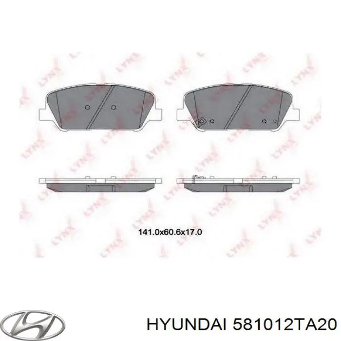 Купити 581012TA20 Hyundai/Kia Колодки гальмівні передні, дискові