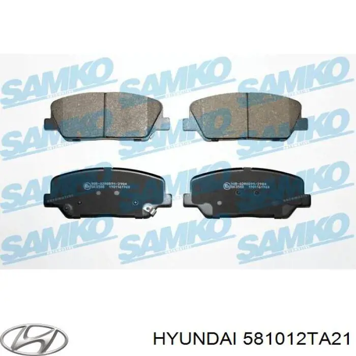 Передні тормозні колодки 581012TA21 Hyundai/Kia